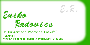 eniko radovics business card